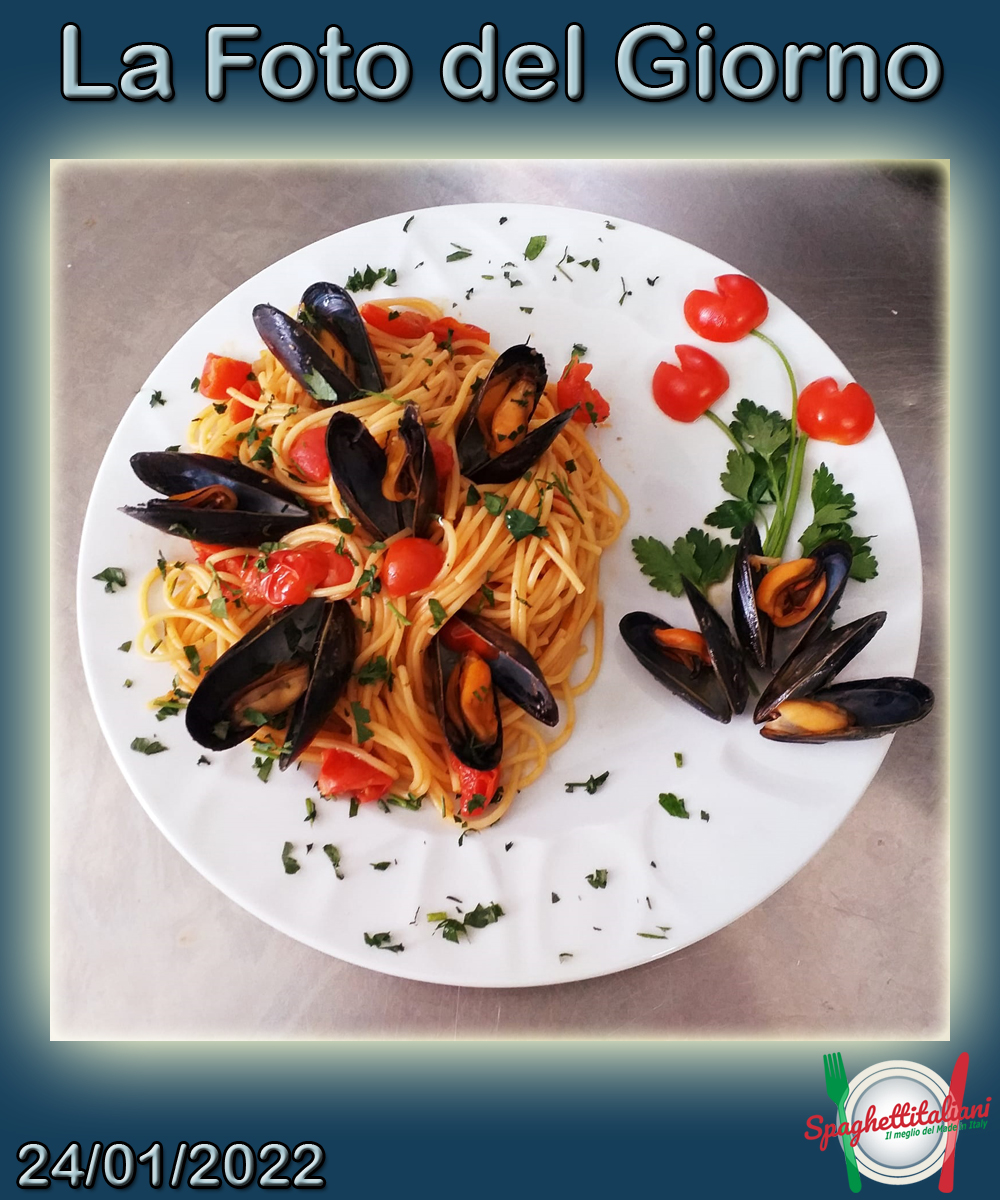 Spaghetti fiore di frutti di mare