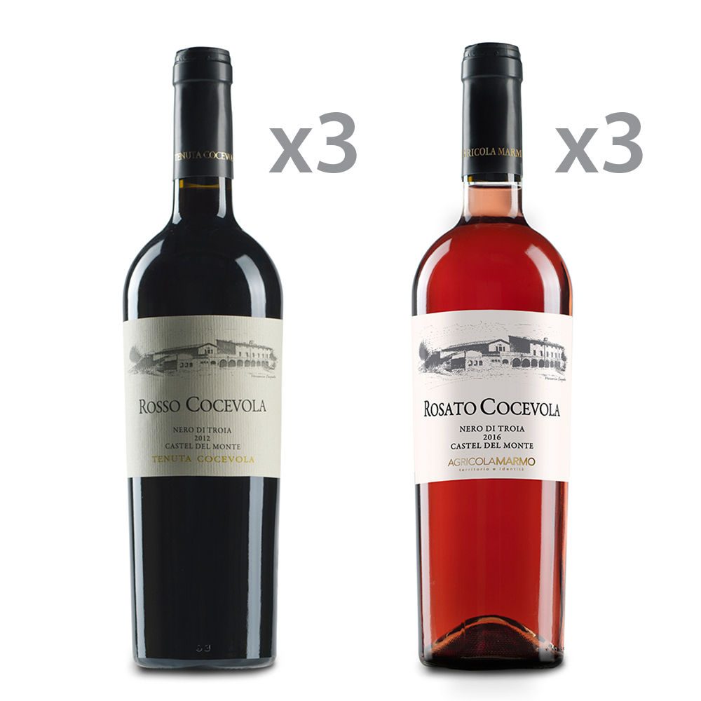 6 bottiglie miste: 3 Rosso Cocevola 2013 - 3 Rosato Cocevola 2016