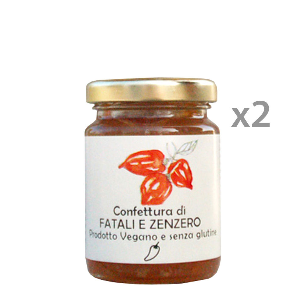 2 vasetti - Confettura Fatali e Zenzero 120 gr