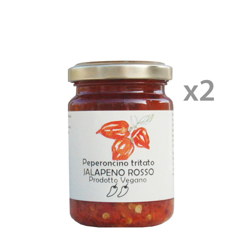 2 vasetti - Trito di Jalapeno Rosso (afrodisiaco) 140 gr
