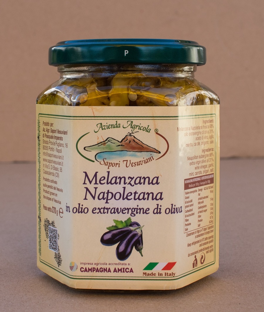 Melanzana violacea napoletana sott'olio - barattolo da 280 g